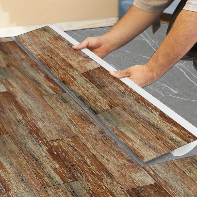 Classic Wood Grain Floor Stickers - Peel & Stick Decor