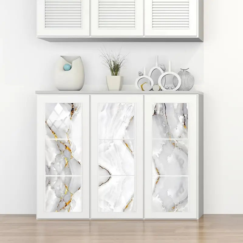 16pcs Waterproof Marble Tile Stickers for Home Decor