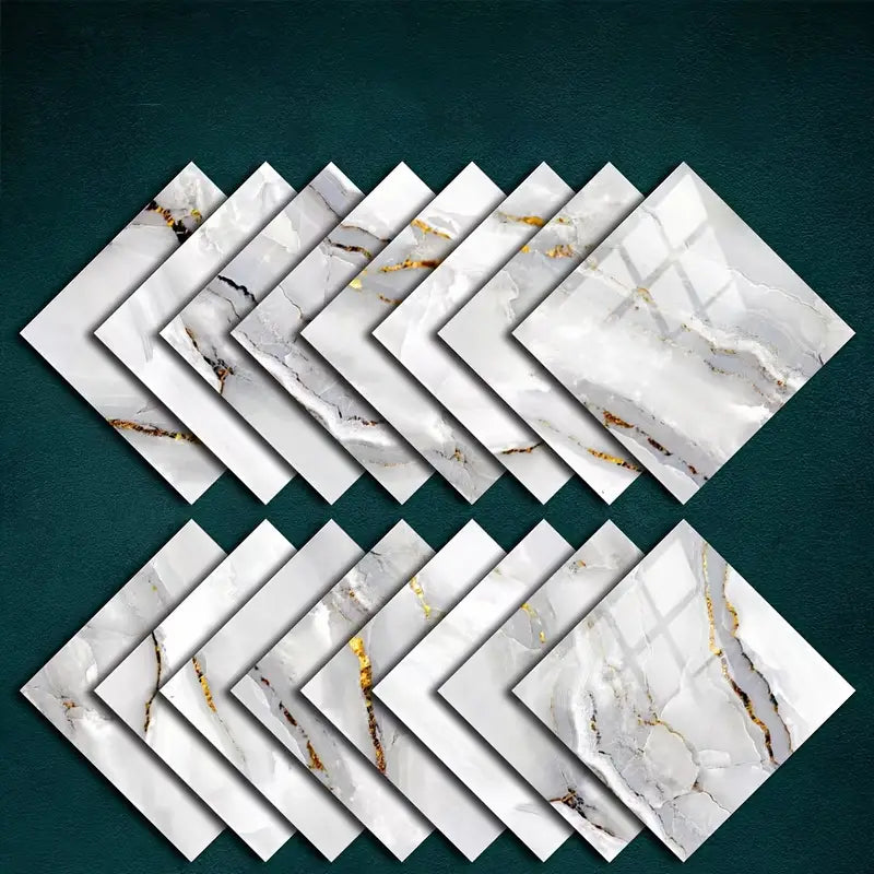 16pcs Waterproof Marble Tile Stickers for Home Decor