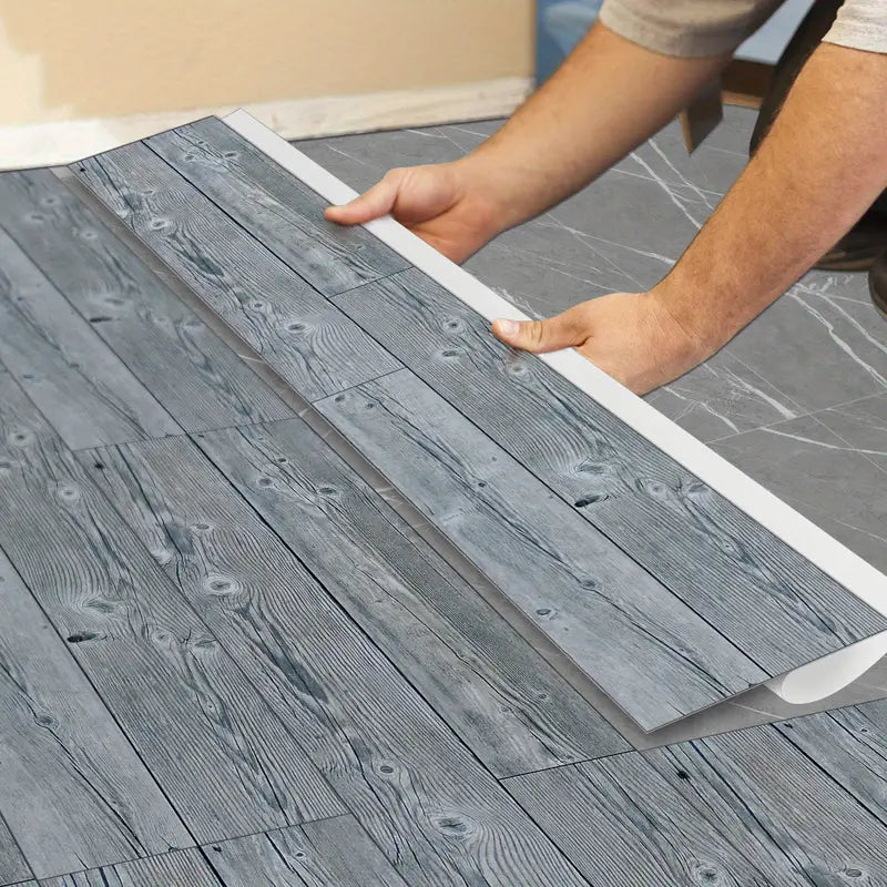 Classic Wood Grain Floor Stickers - Peel & Stick Decor