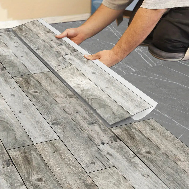 Classic Wood Grain Floor Stickers - Peel & Stick Decor