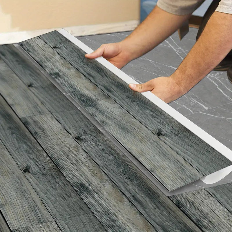 Classic Wood Grain Floor Stickers - Peel & Stick Decor