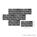 6pcs Retro Black Checkered Tile Stickers for Walls