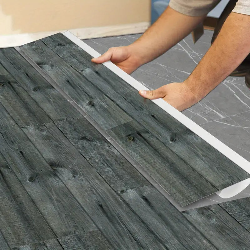Classic Wood Grain Floor Stickers - Peel & Stick Decor