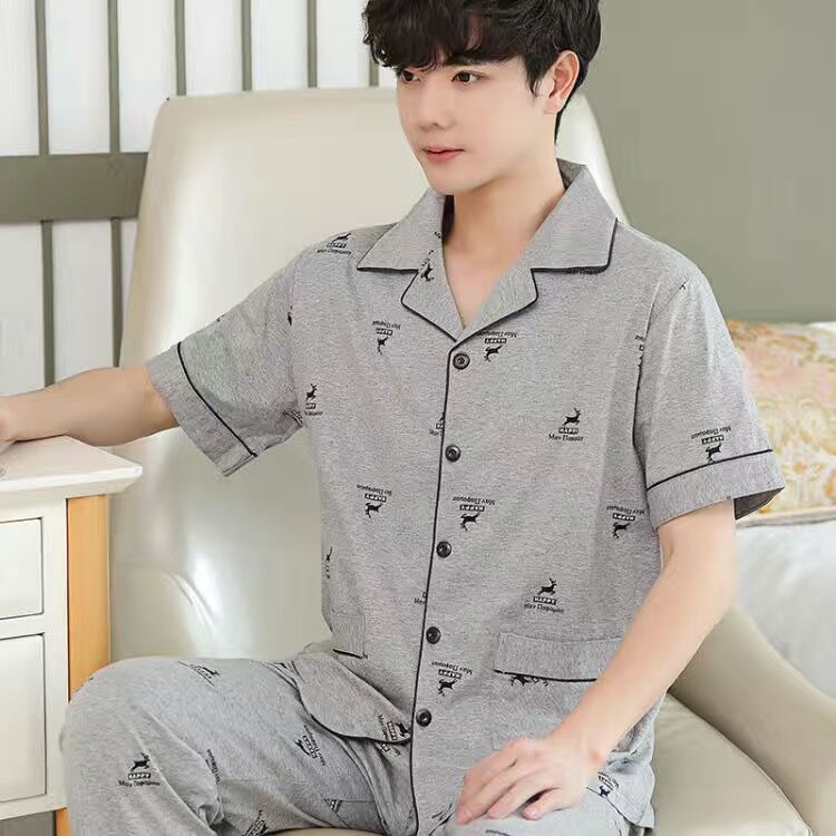 Men's 100% Cotton Summer Pajama Set