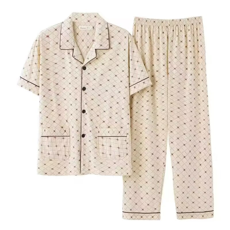 Men's 100% Cotton Summer Pajama Set