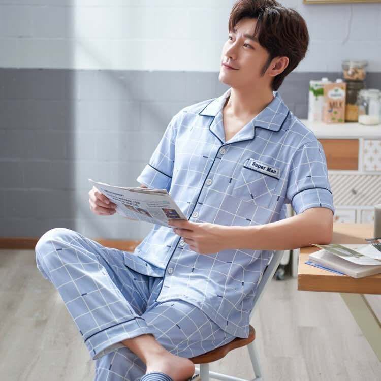 Men's 100% Cotton Summer Pajama Set