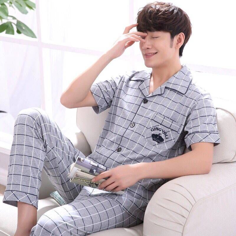 Men's 100% Cotton Summer Pajama Set