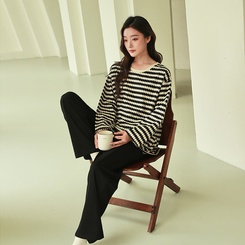 Women's Pure Cotton Striped Pajama Set