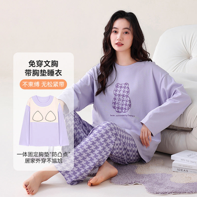 Women's Hooded Cotton Pajama Set