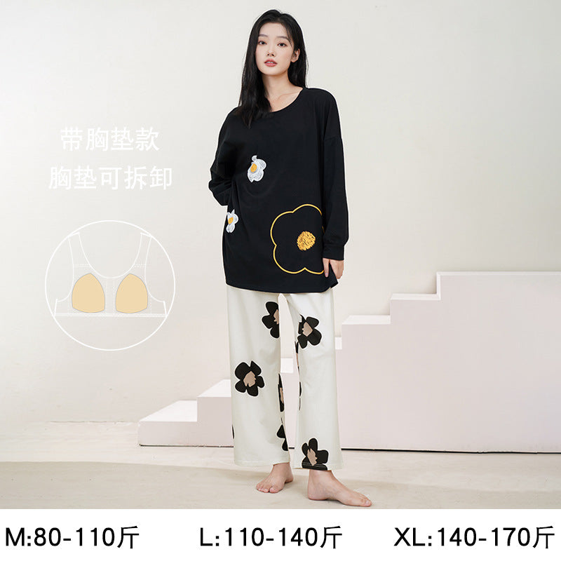 Women's Pure Cotton Striped Pajama Set