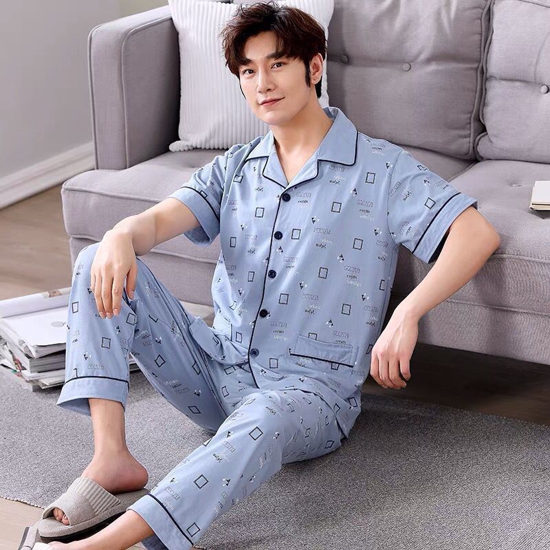 Men's 100% Cotton Summer Pajama Set