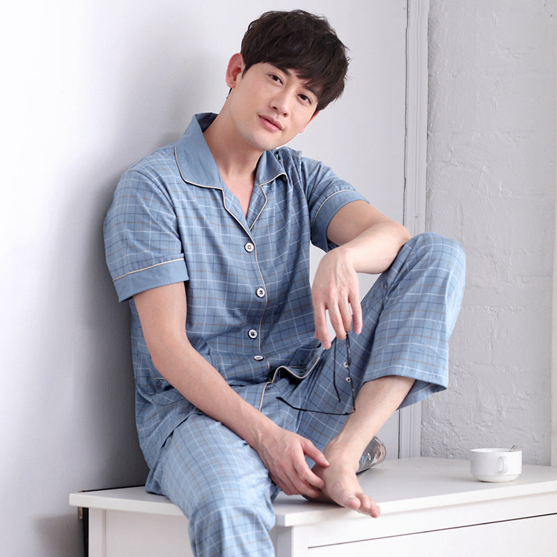 Men's 100% Cotton Summer Pajama Set