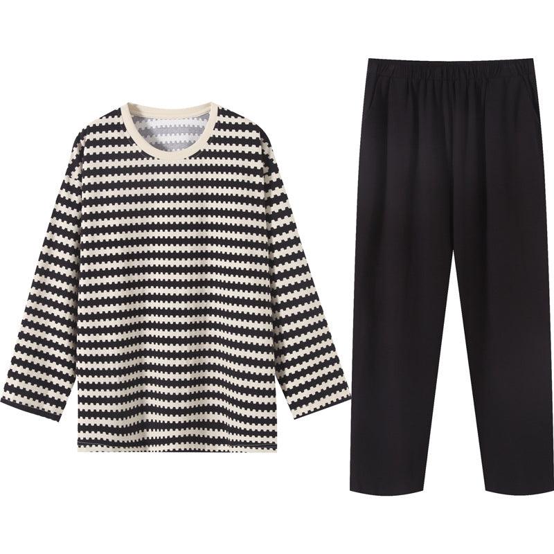 Women's Pure Cotton Striped Pajama Set