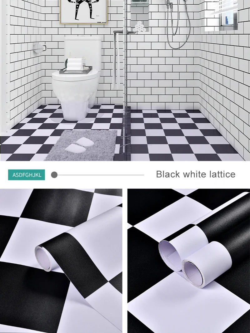 Peel-and-Stick Floor Tile Stickers (Non-Slip, Waterproof)
