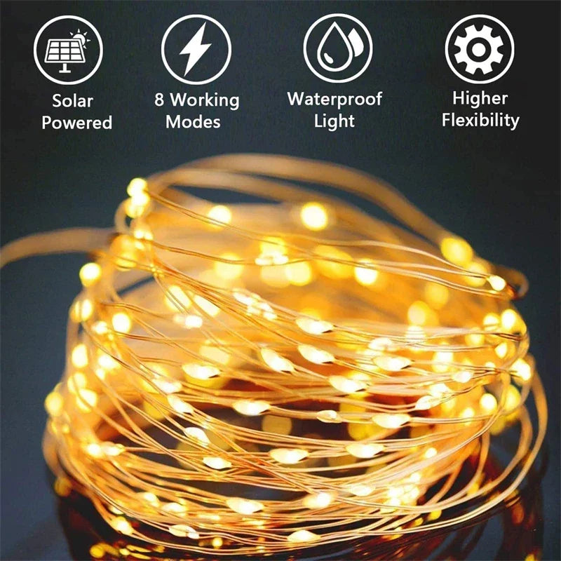 Solar LED String Fairy Lights (Outdoor)
