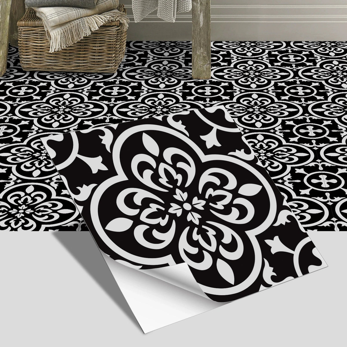 European-Style Peel-and-Stick Tile Stickers (5-Pack)
