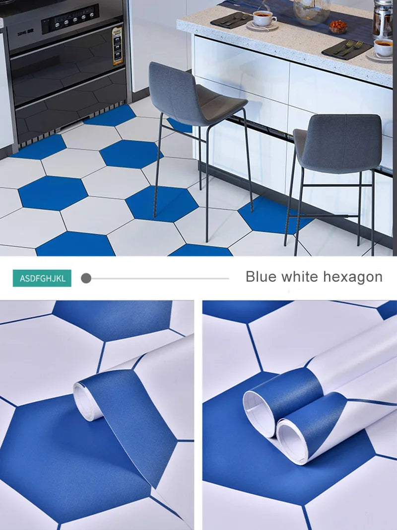 Peel-and-Stick Floor Tile Stickers (Non-Slip, Waterproof)