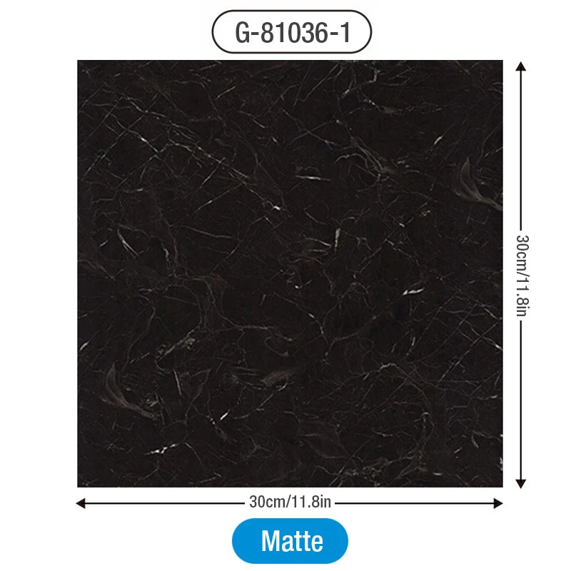 Marble-Look Peel-and-Stick Floor Tile Sticker