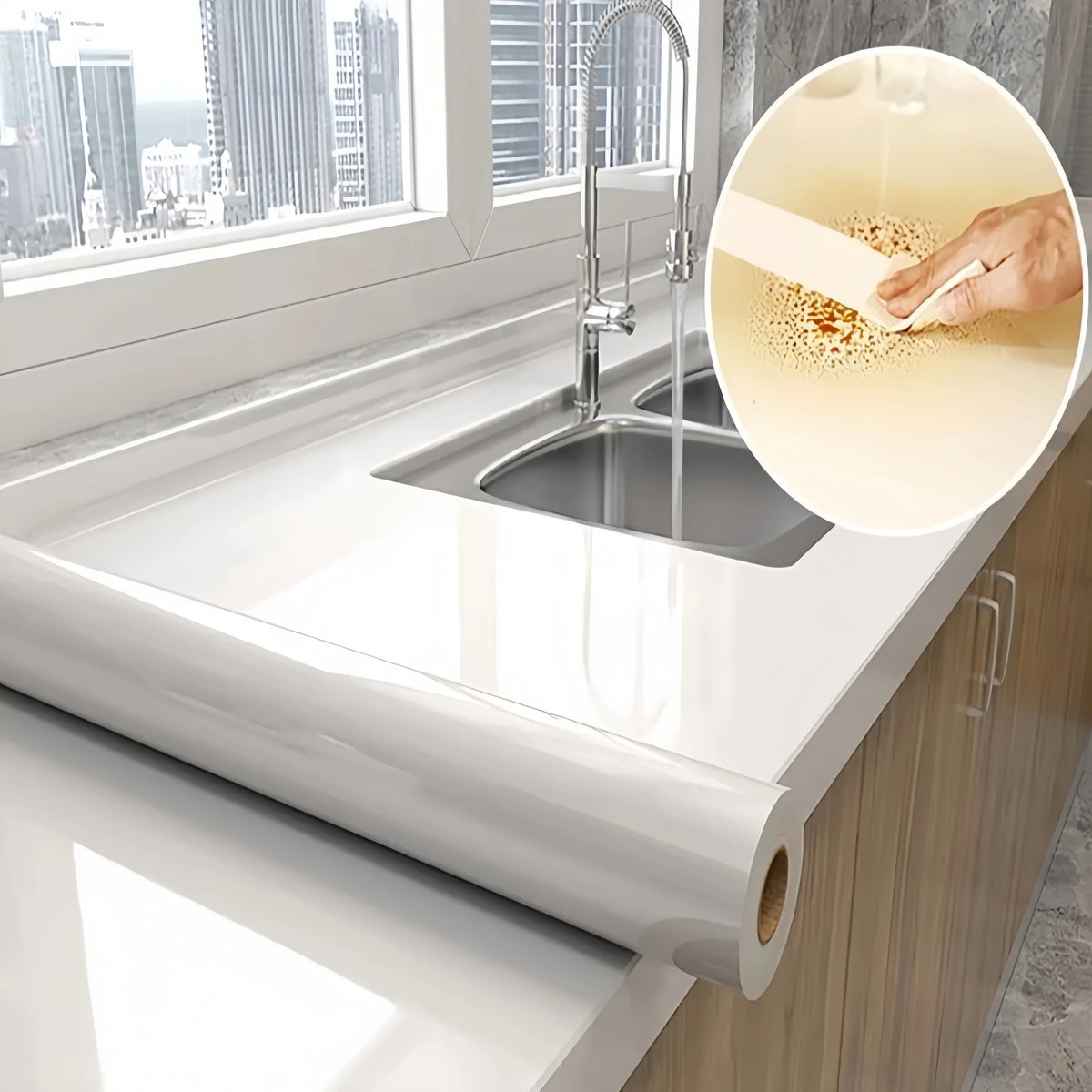 Peel-and-Stick Ceramic Tile Sticker Roll