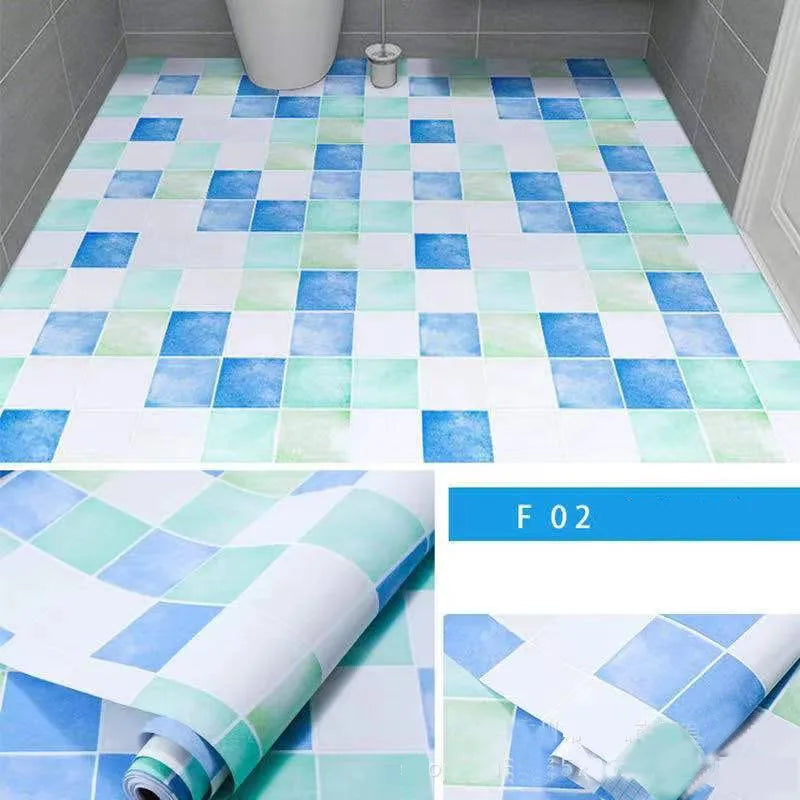 Peel-and-Stick Floor Tile Stickers (Non-Slip, Waterproof)