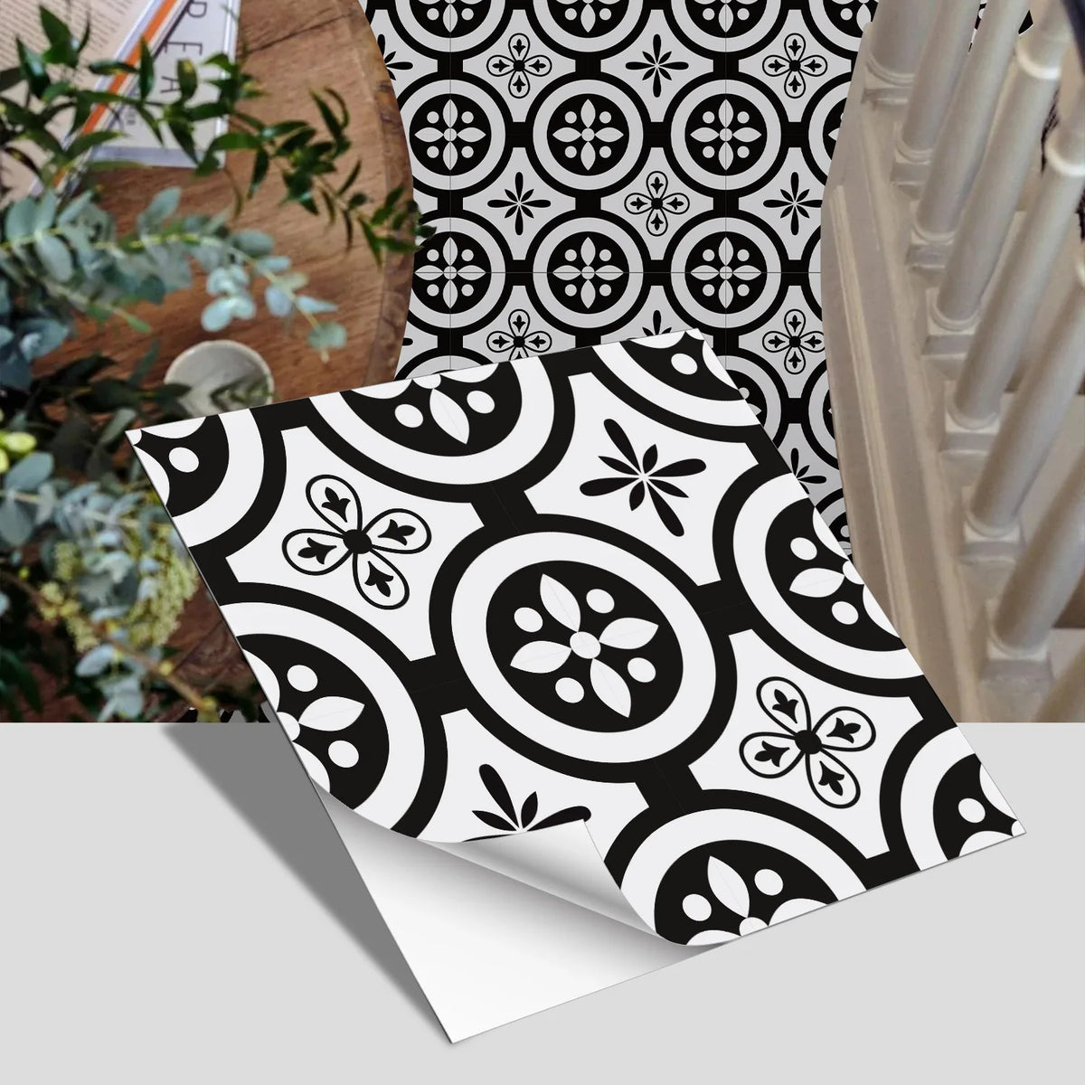 European-Style Peel-and-Stick Tile Stickers (5-Pack)
