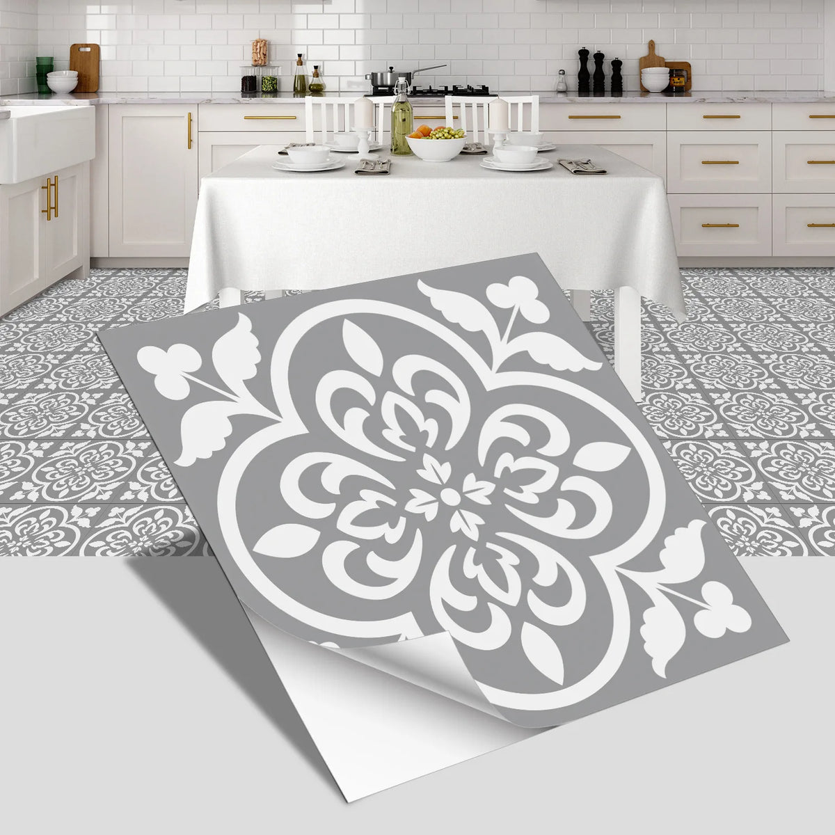European-Style Peel-and-Stick Tile Stickers (5-Pack)