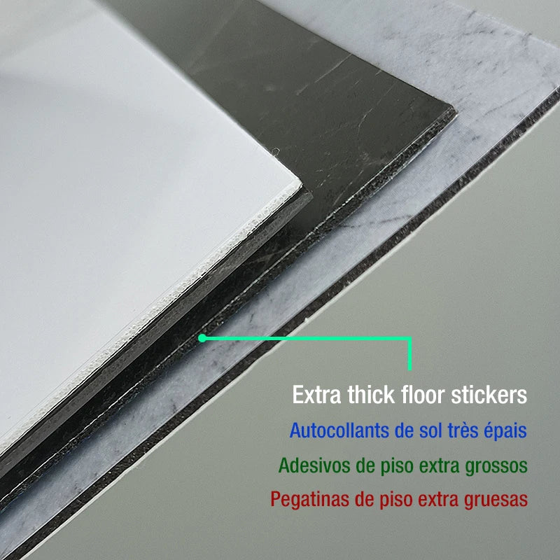Marble-Look Peel-and-Stick Floor Tile Sticker