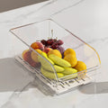 Clear Fridge Organizer Bins with Drain Tray