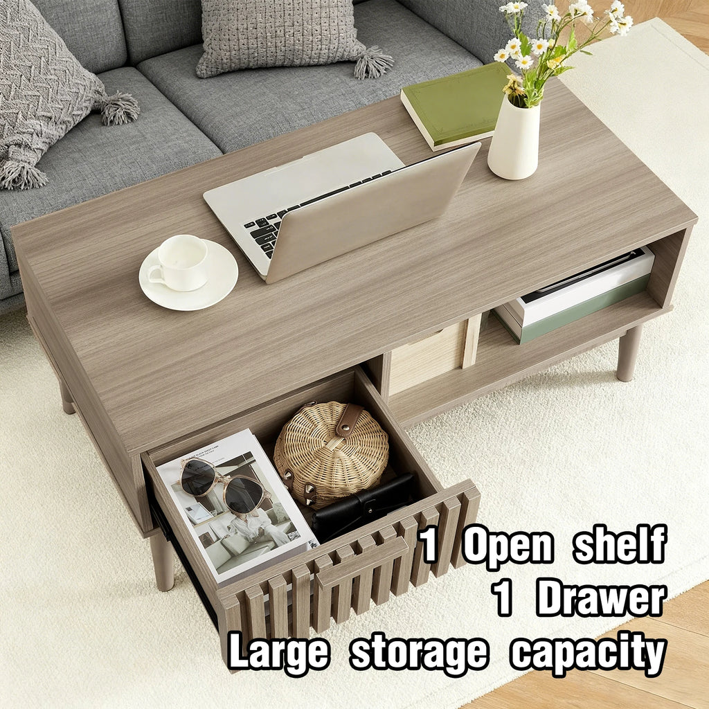 Mid-Century Modern Coffee Table with Storage