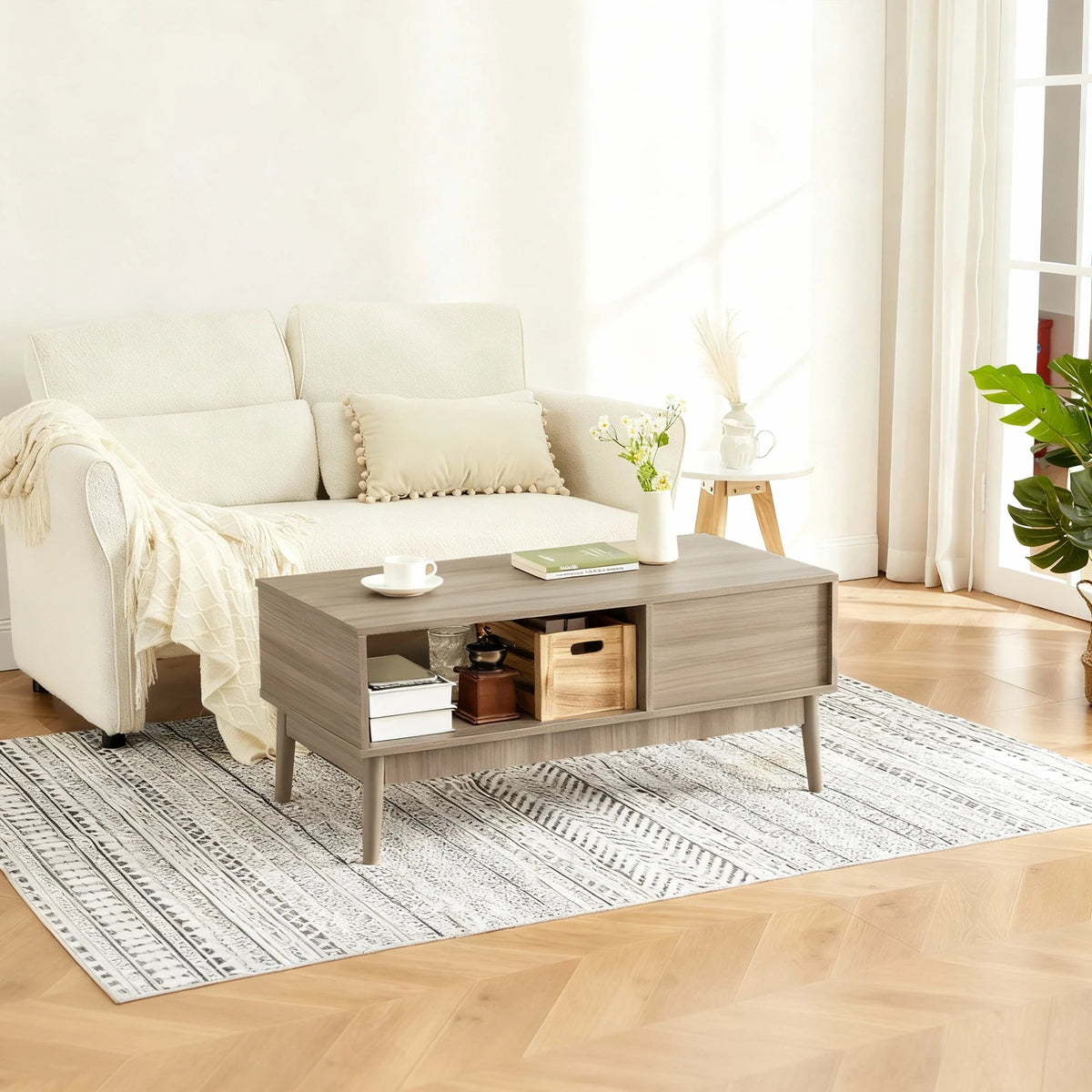Mid-Century Modern Coffee Table with Storage