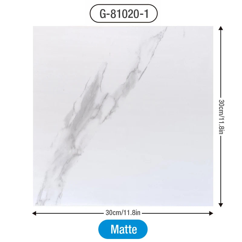 Marble-Look Peel-and-Stick Floor Tile Sticker