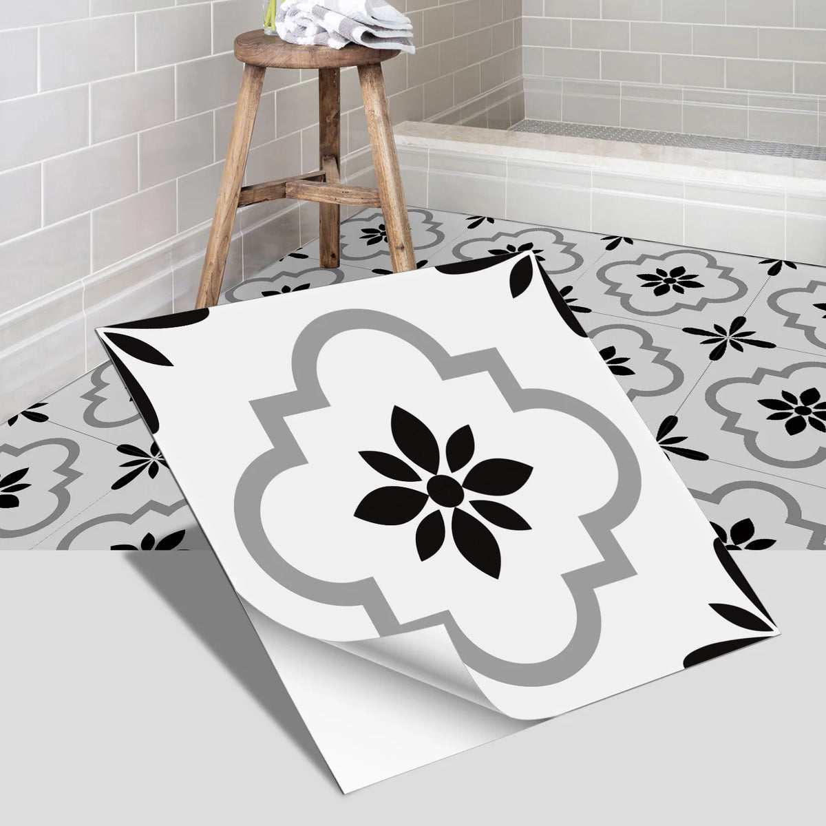 European-Style Peel-and-Stick Tile Stickers (5-Pack)