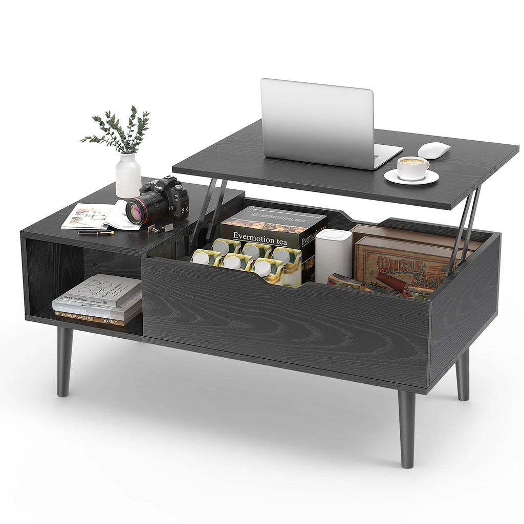 Lift-Top Coffee Table with Hidden Storage