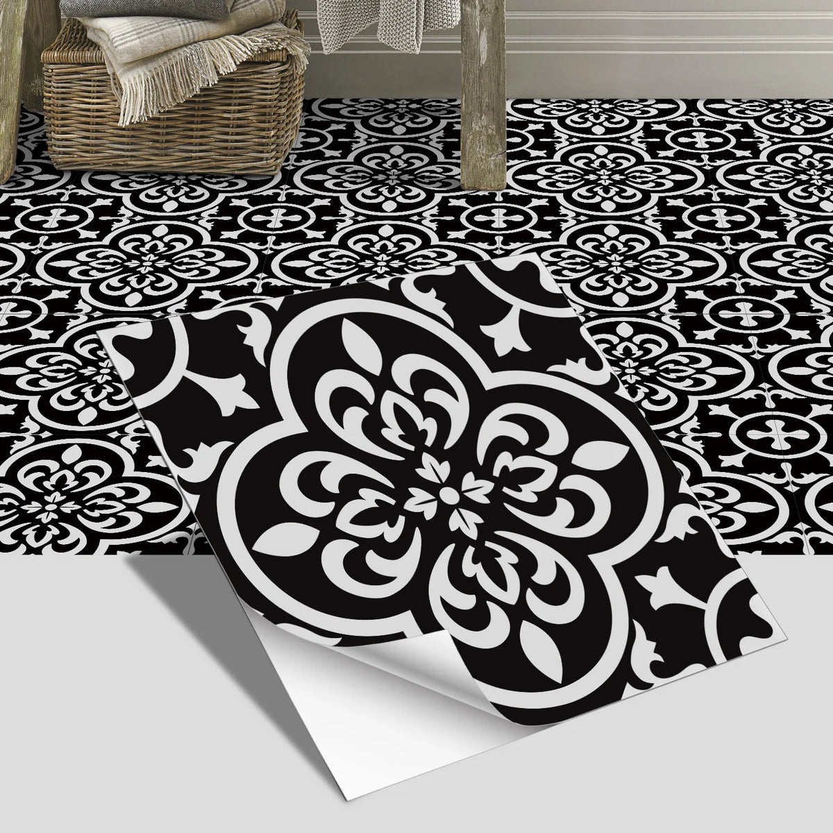 European-Style Peel-and-Stick Tile Stickers (5-Pack)