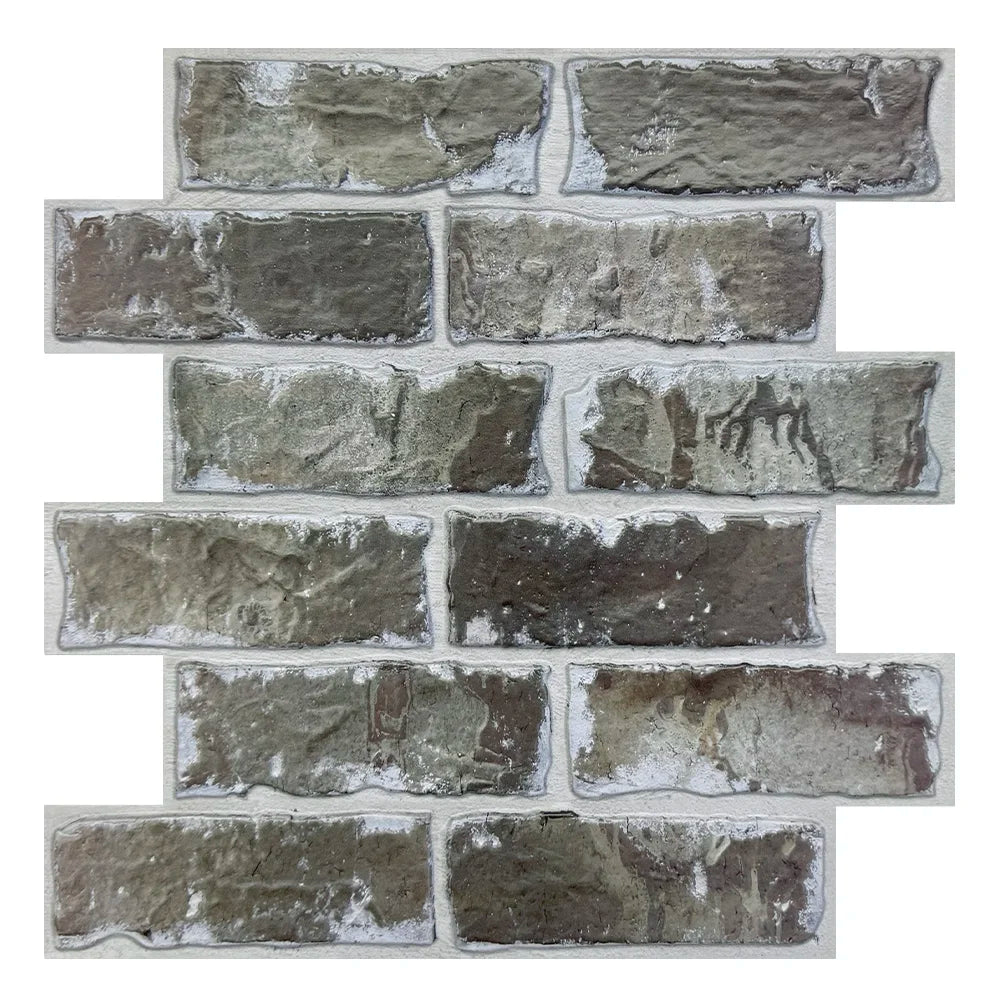 3D Brick Peel-and-Stick Wall Panels