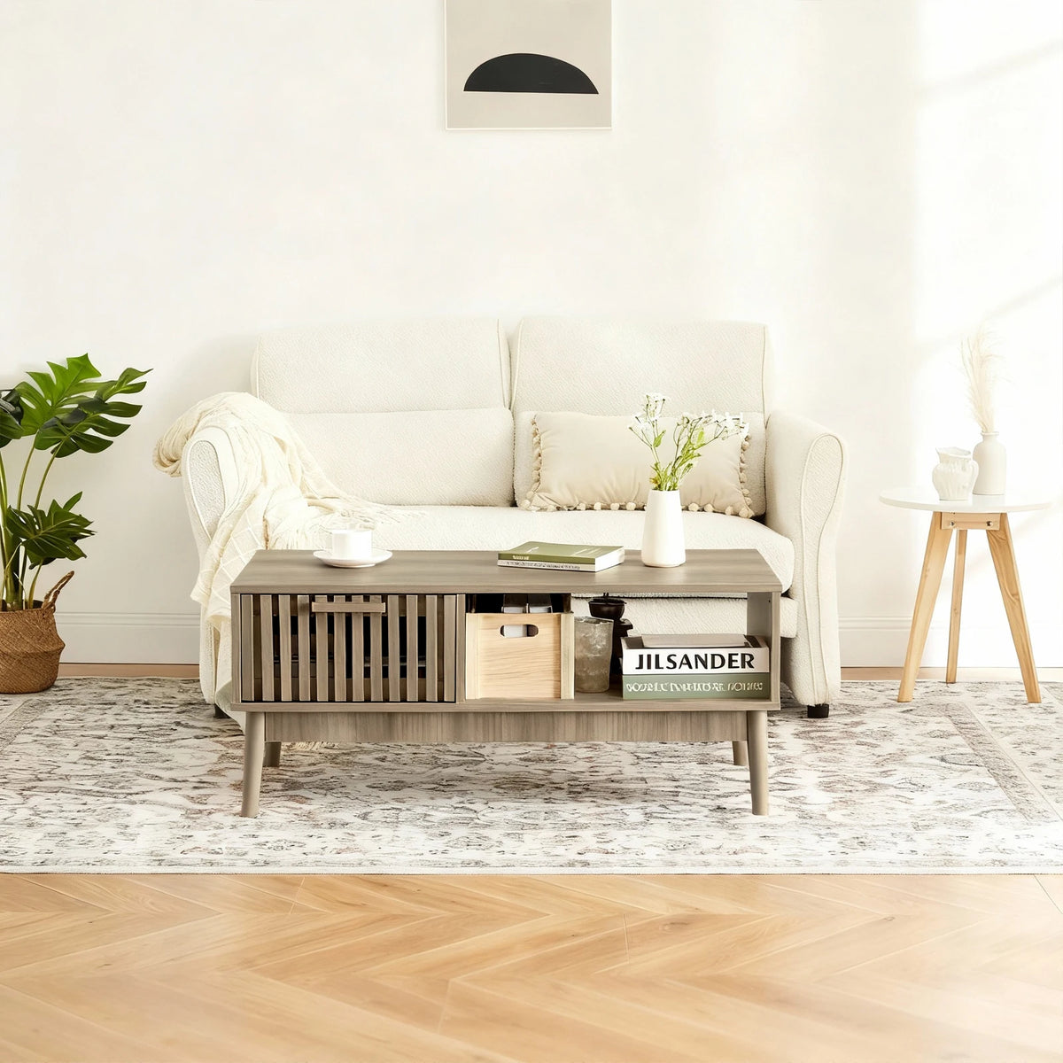 Mid-Century Modern Coffee Table with Storage