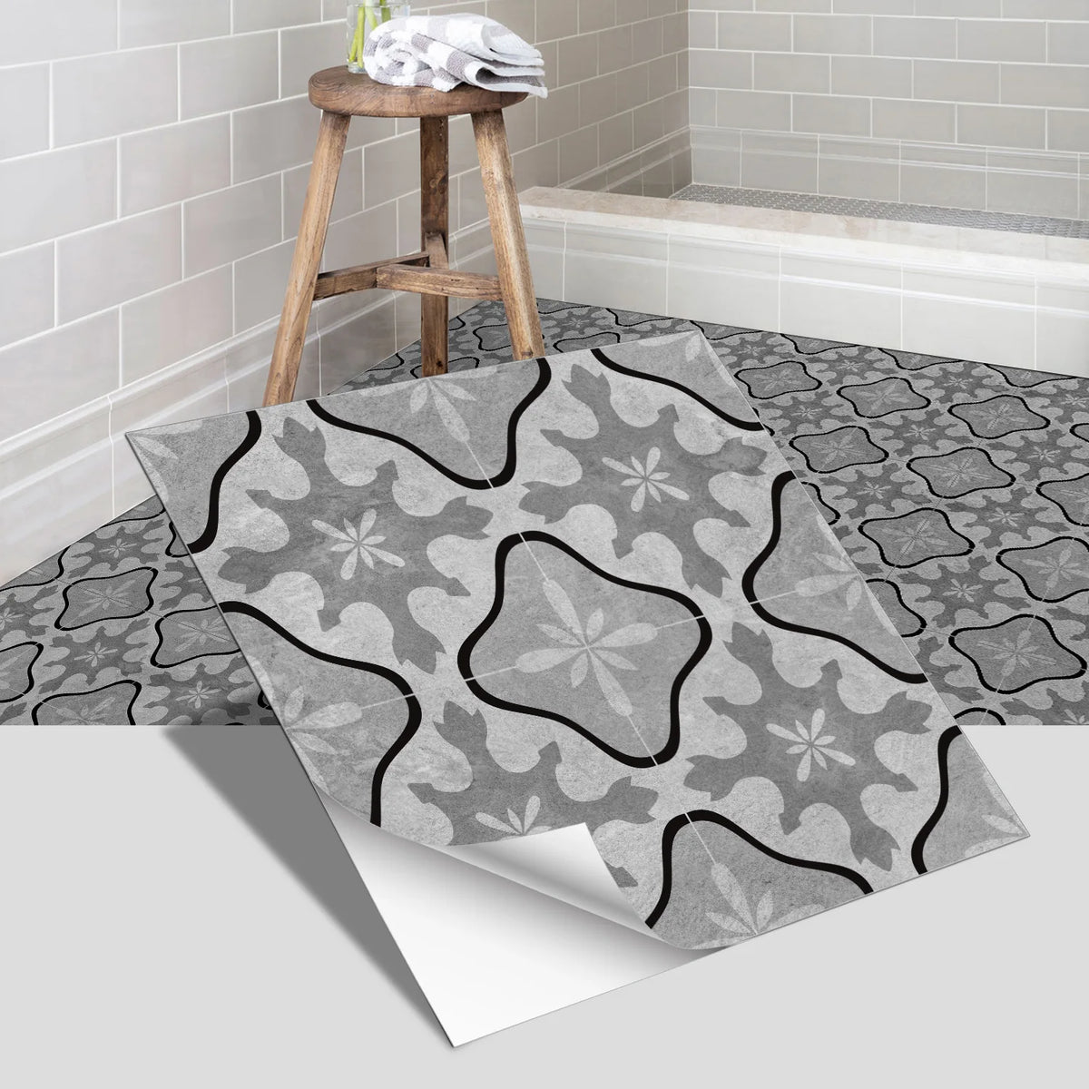 European-Style Peel-and-Stick Tile Stickers (5-Pack)