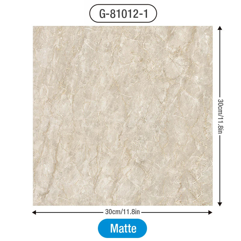 Marble-Look Peel-and-Stick Floor Tile Sticker
