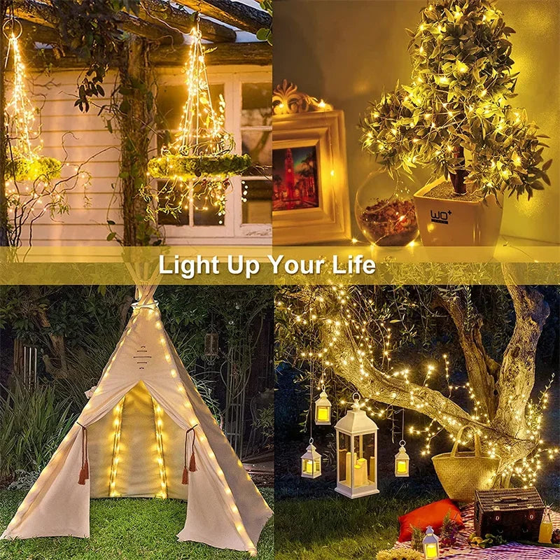 Solar LED String Fairy Lights (Outdoor)