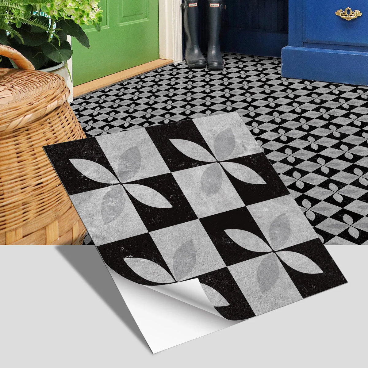 European-Style Peel-and-Stick Tile Stickers (5-Pack)
