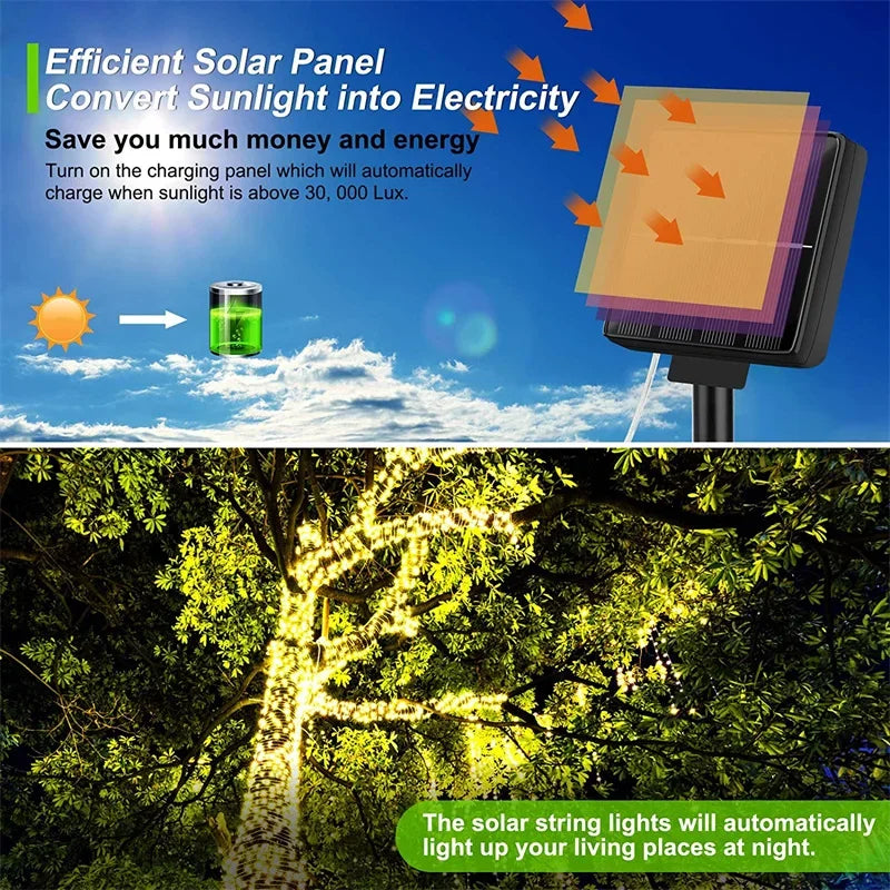 Solar LED String Fairy Lights (Outdoor)