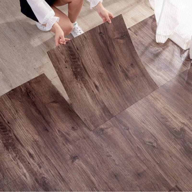 Wood Grain Peel-and-Stick Floor Tiles (30x30cm)