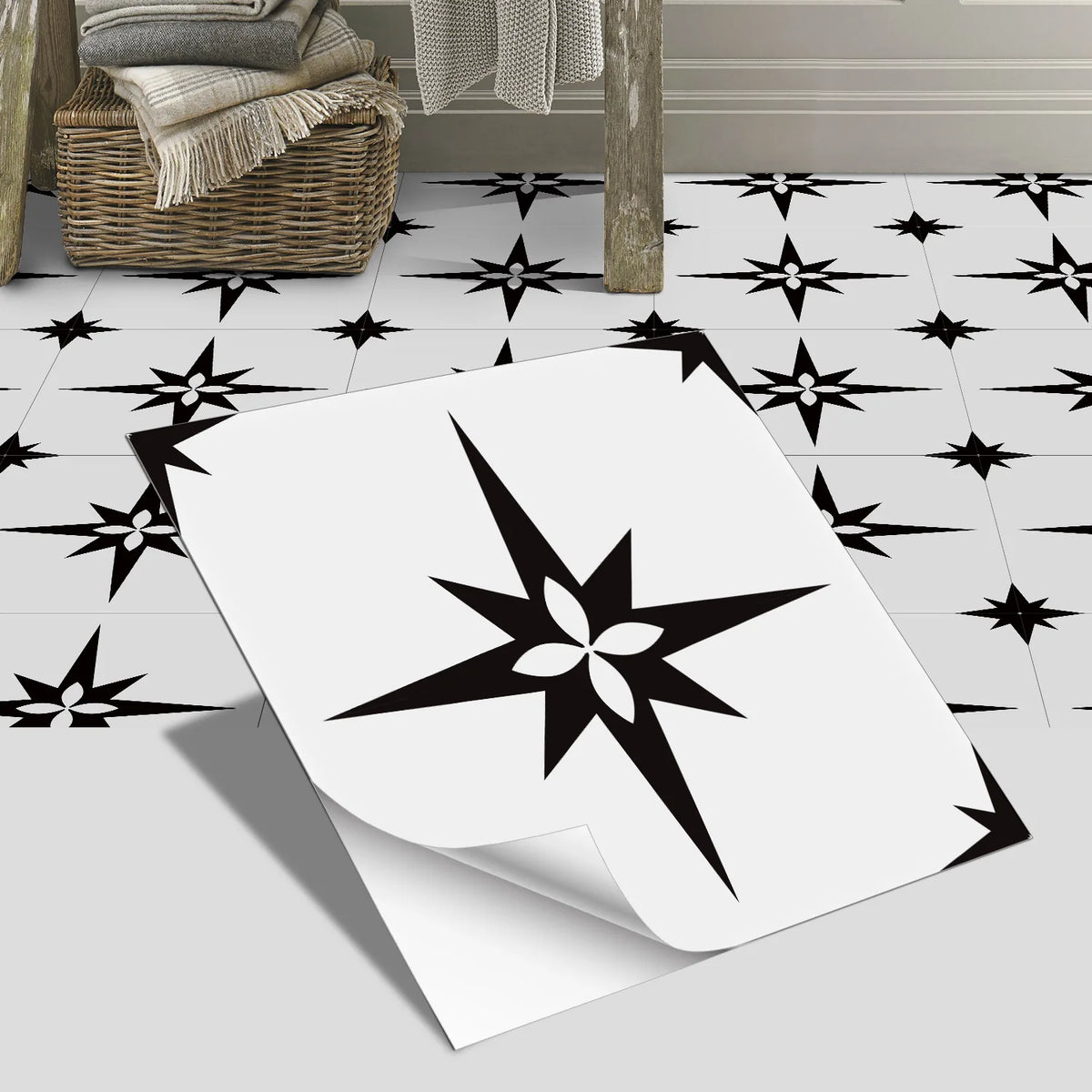 European-Style Peel-and-Stick Tile Stickers (5-Pack)