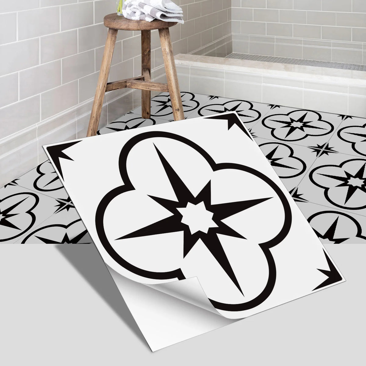 European-Style Peel-and-Stick Tile Stickers (5-Pack)