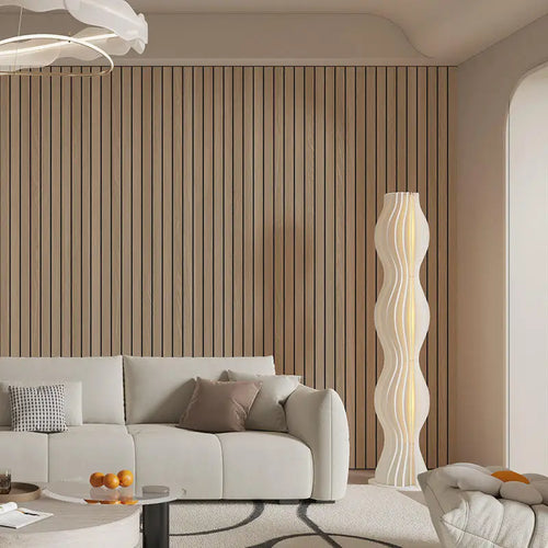 3D Wooden Grid Peel-and-Stick Wall Panels
