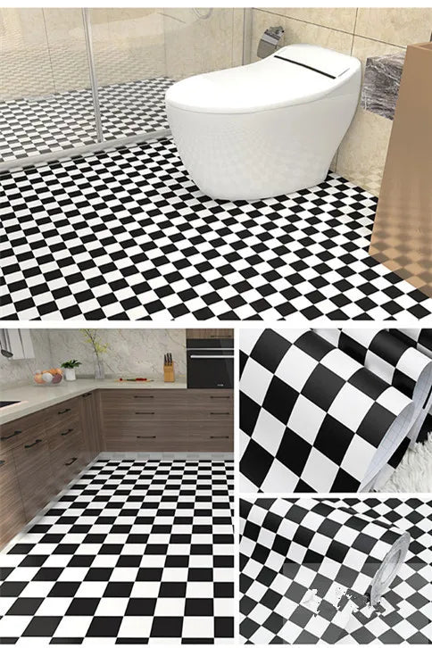 Peel-and-Stick Floor Tile Stickers (Non-Slip, Waterproof)