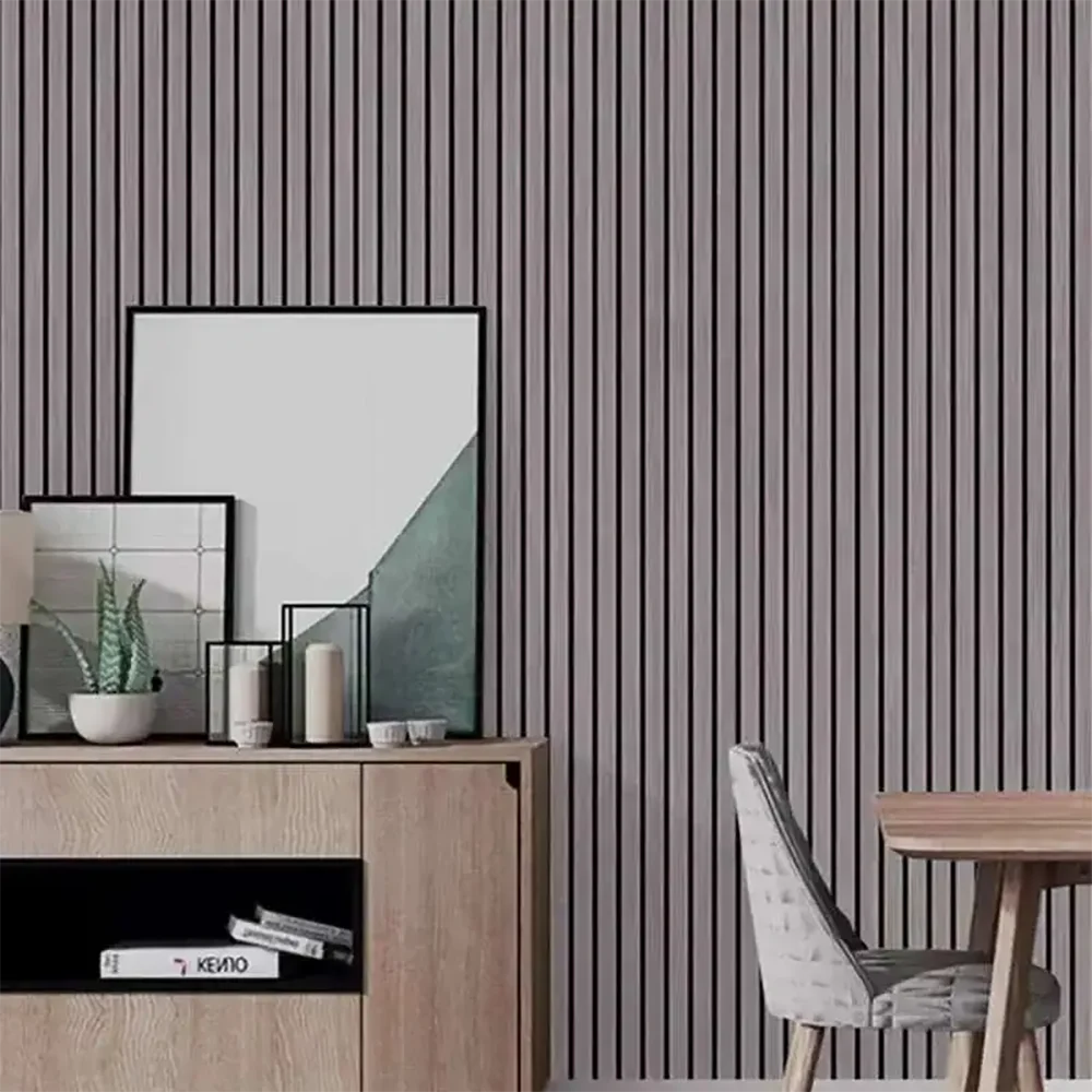 3D Wooden Grid Peel-and-Stick Wall Panels