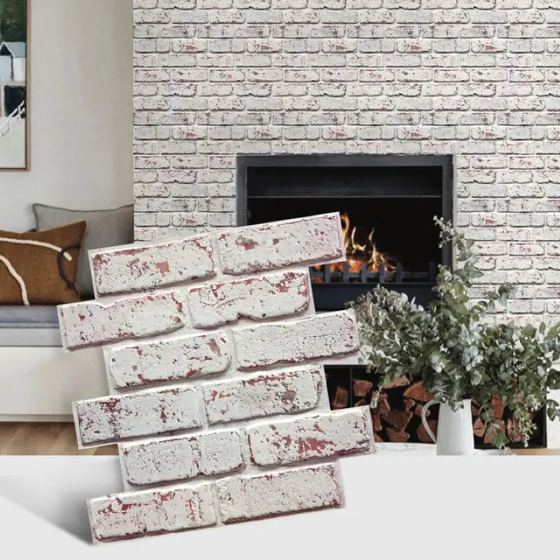 3D Brick Peel-and-Stick Wall Panels