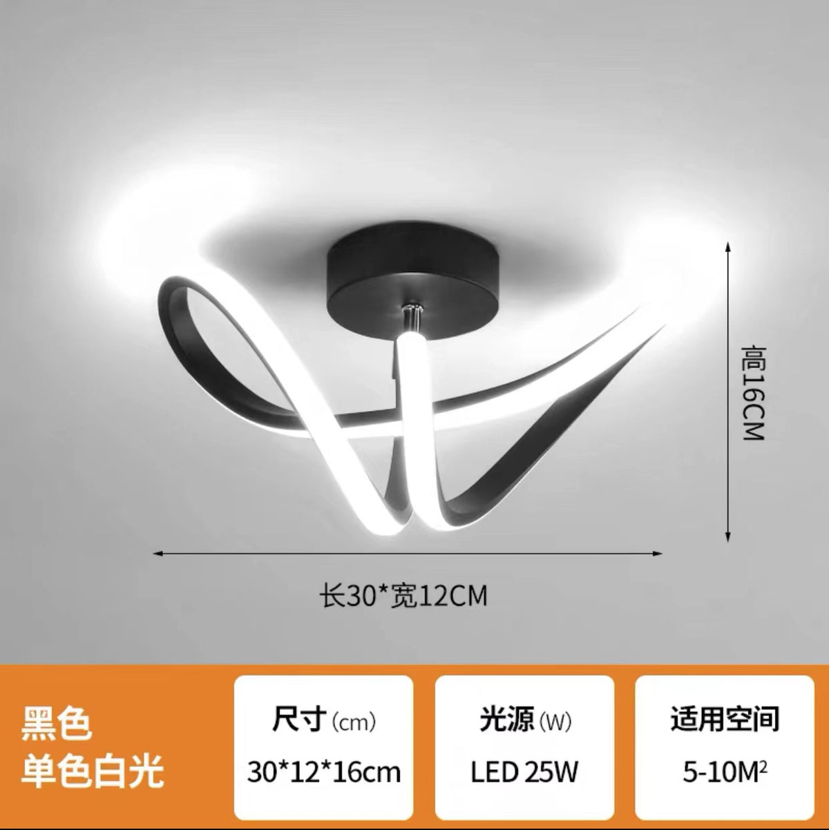 Chic Aluminum LED Ceiling Light